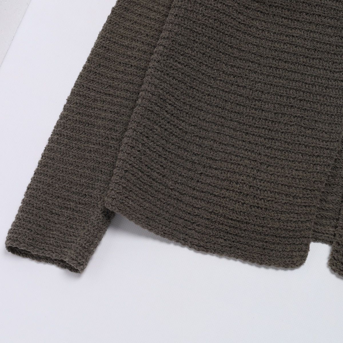 Annette Gortz Annette Gortz Wool Ribbed Cardigan Sweater Khaki Size M / US 6-8 / IT 42-44 - 8 Thumbnail