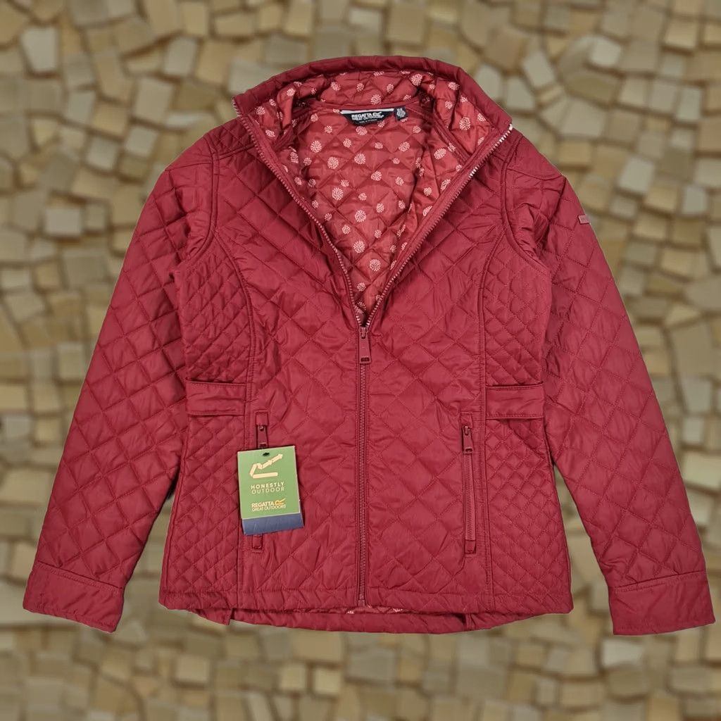 Vintage Regatta Womens Jacket Red Charleigh Quilted Insulated Full Zip 10 UK Size L / US 10 / IT 46 - 1 Thumbnail