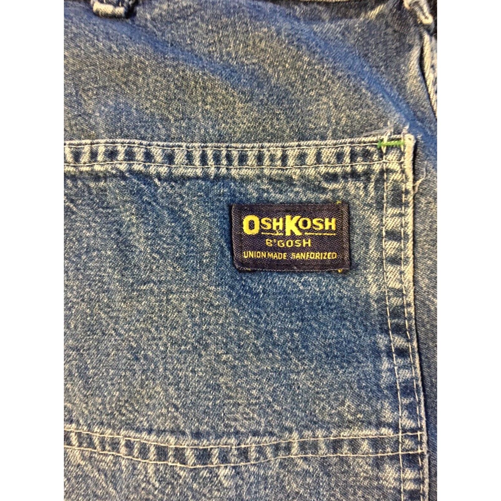 Vintage VINTAGE OshKosh B'gosh Union Made Jeans 38/29 Blue Men 60s 70s Distressed 80s 90s Grunge Punk Rockabilly Biker Workwear Conductor Talon Zipper USA Size US 38 / EU 54 - 3 Thumbnail