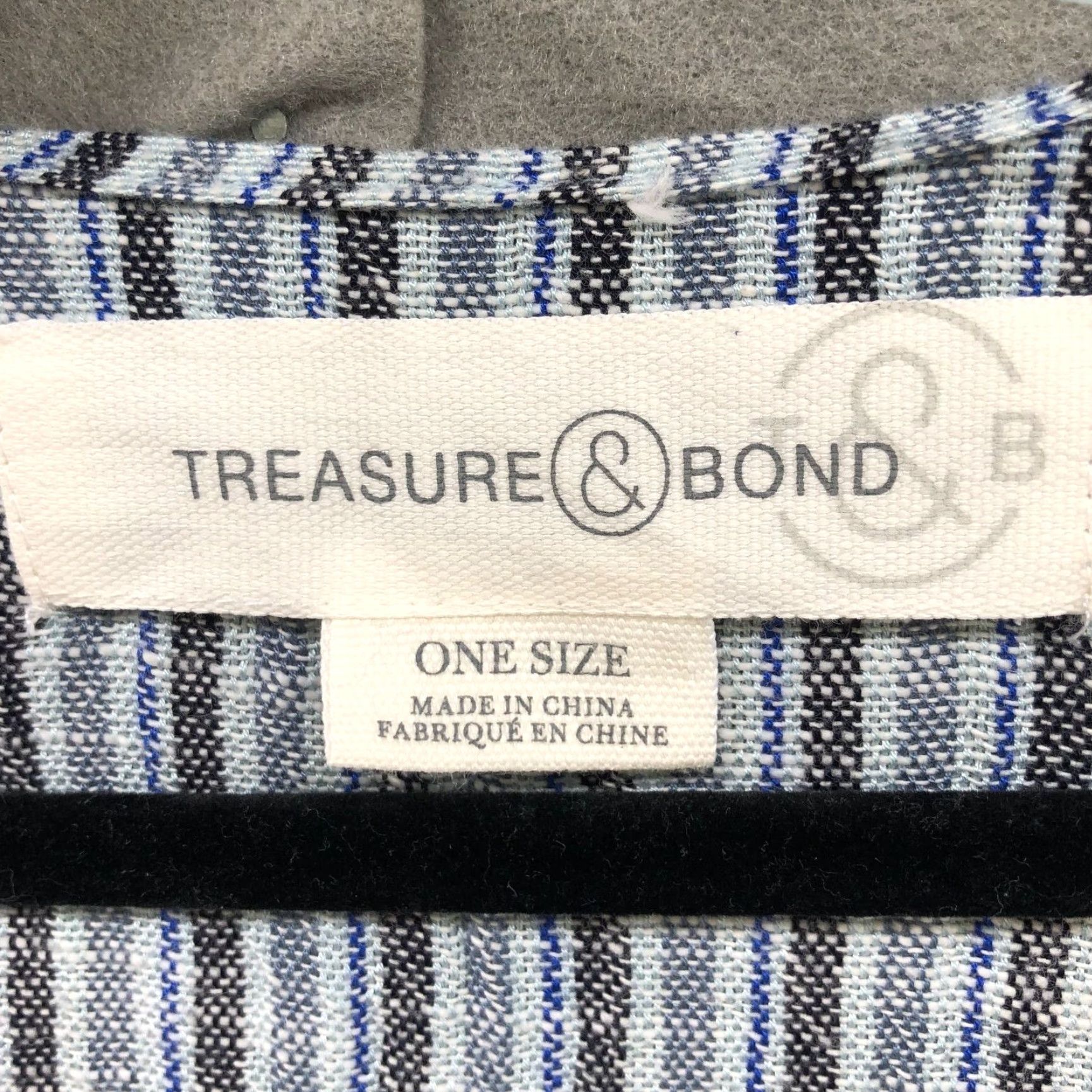 Treasure & Bond VINTAGE Treasure & Bond Kimono Cardigan Womens One Size Blue Striped Fringe Lightweight Boho Beach Size ONE SIZE - 6 Thumbnail