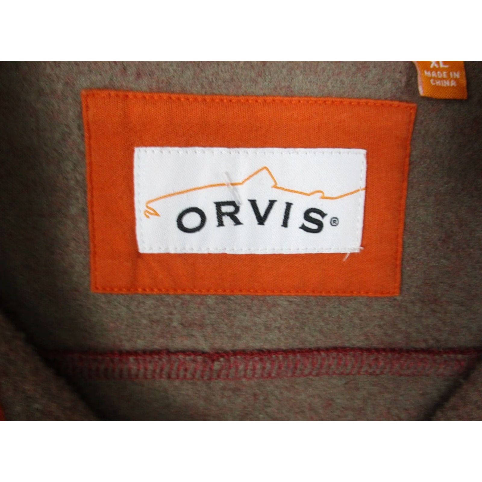Orvis VINTAGE Orvis Vest Mens XL Red Wool Blend Full Zip Mock Neck Size US XL / EU 56 / 4 - 3 Thumbnail