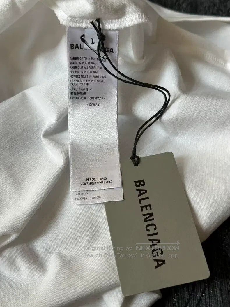 Balenciaga Balenciaga Embroidered Letter Short Sleeve Size US S / EU 44-46 / 1 - 3 Thumbnail