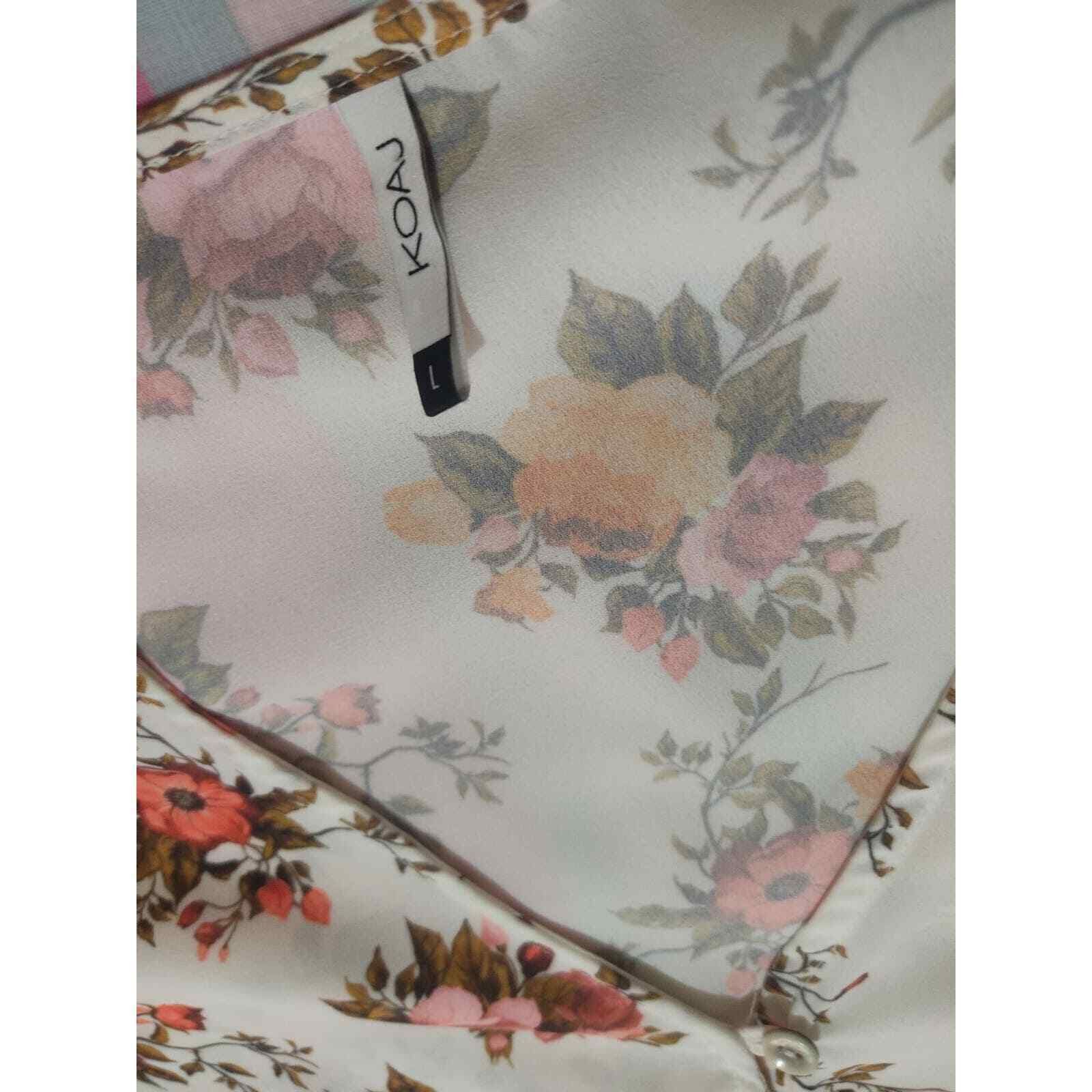 & Other Stories White Long-Sleeve Blouse with Orange Flowers Size M / US 6-8 / IT 42-44 - 5 Thumbnail