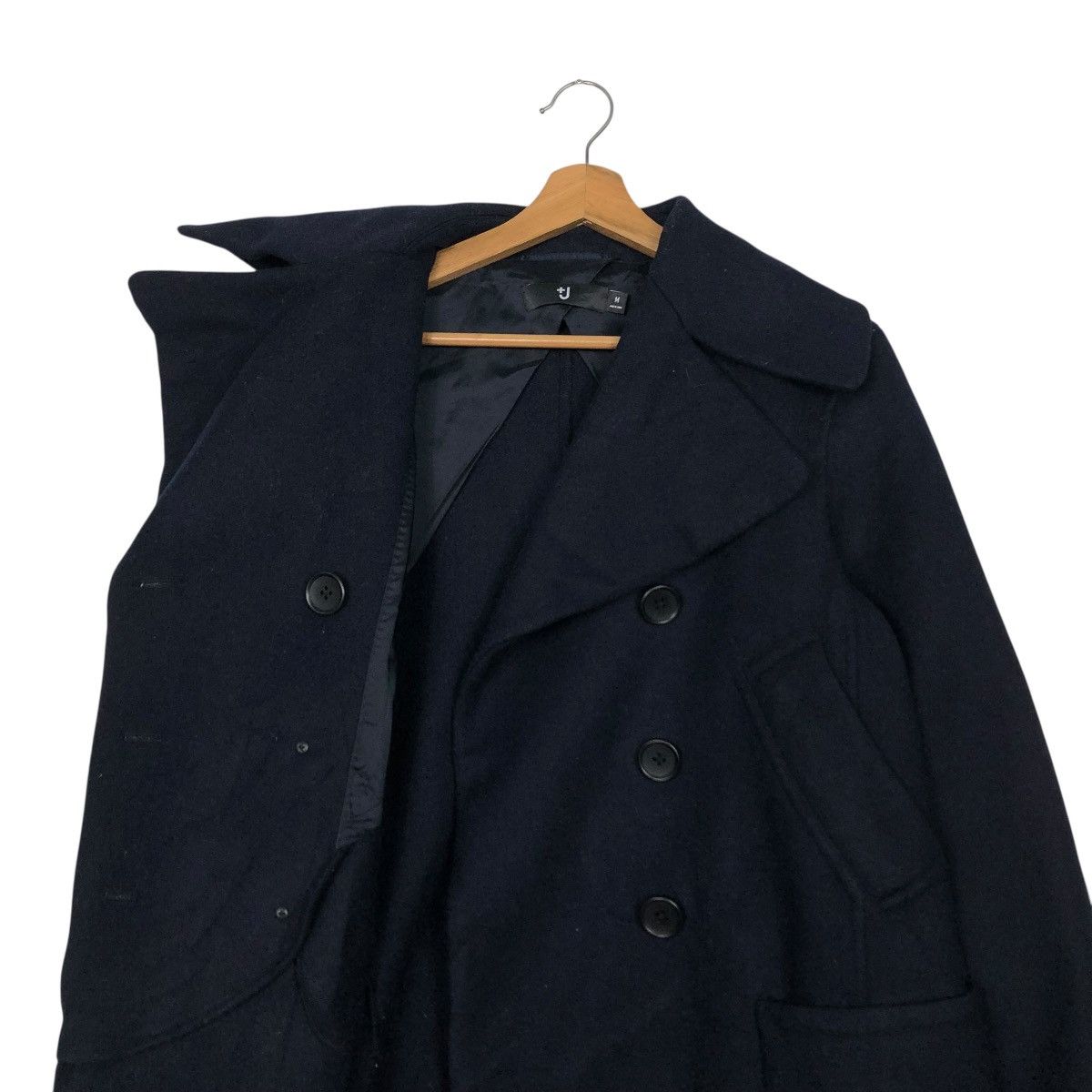 Jil Sander 🔥RICH BLACK WOOL LONG JACKET JILL SANDER J+ DOUBLE COLLAR Size US M / EU 48-50 / 2 - 14 Thumbnail