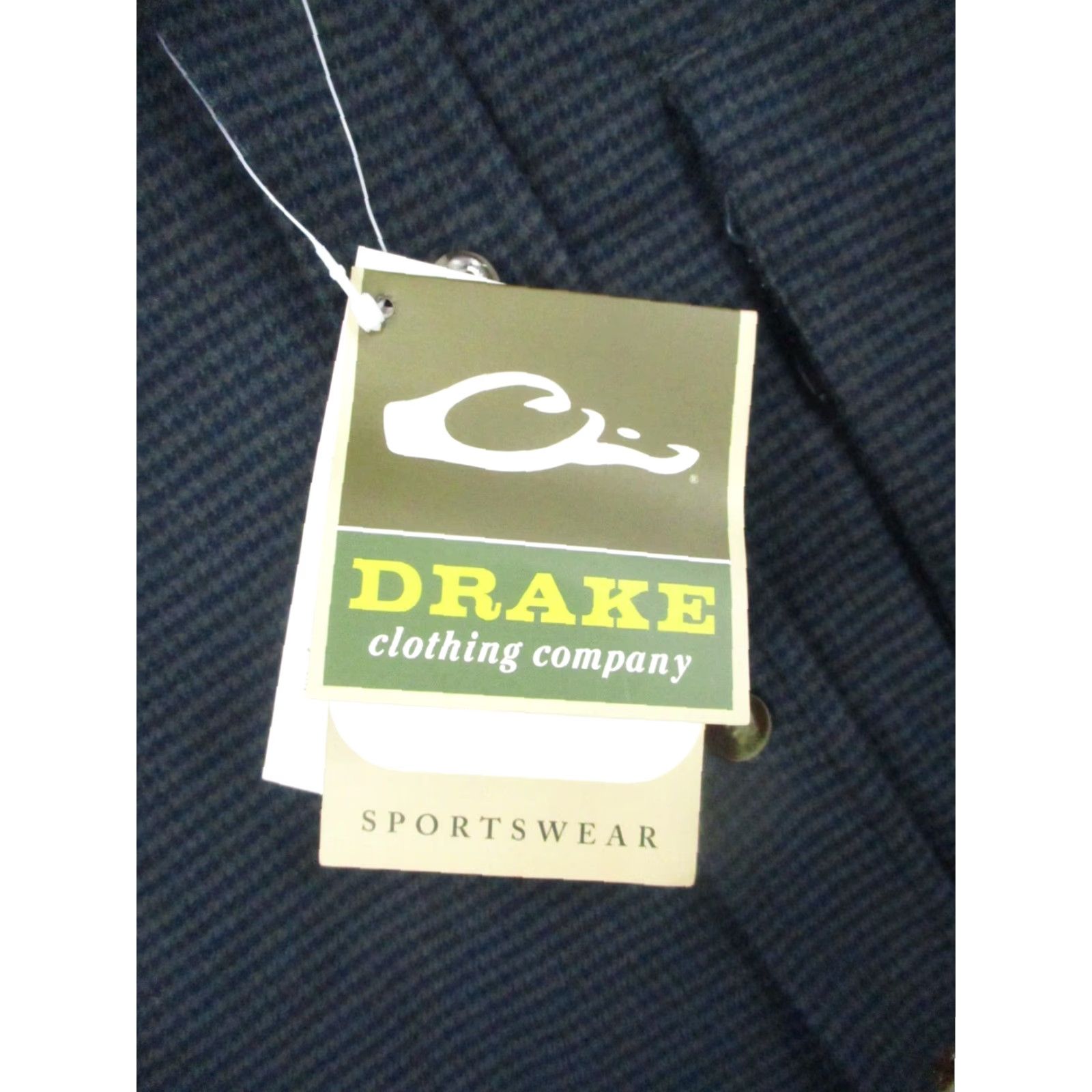 Vintage Drake Shirt Medium Houndstooth Blue Night Sky NWT Men's Button-Up Long Sleeve Size US M / EU 48-50 / 2 - 2 Thumbnail