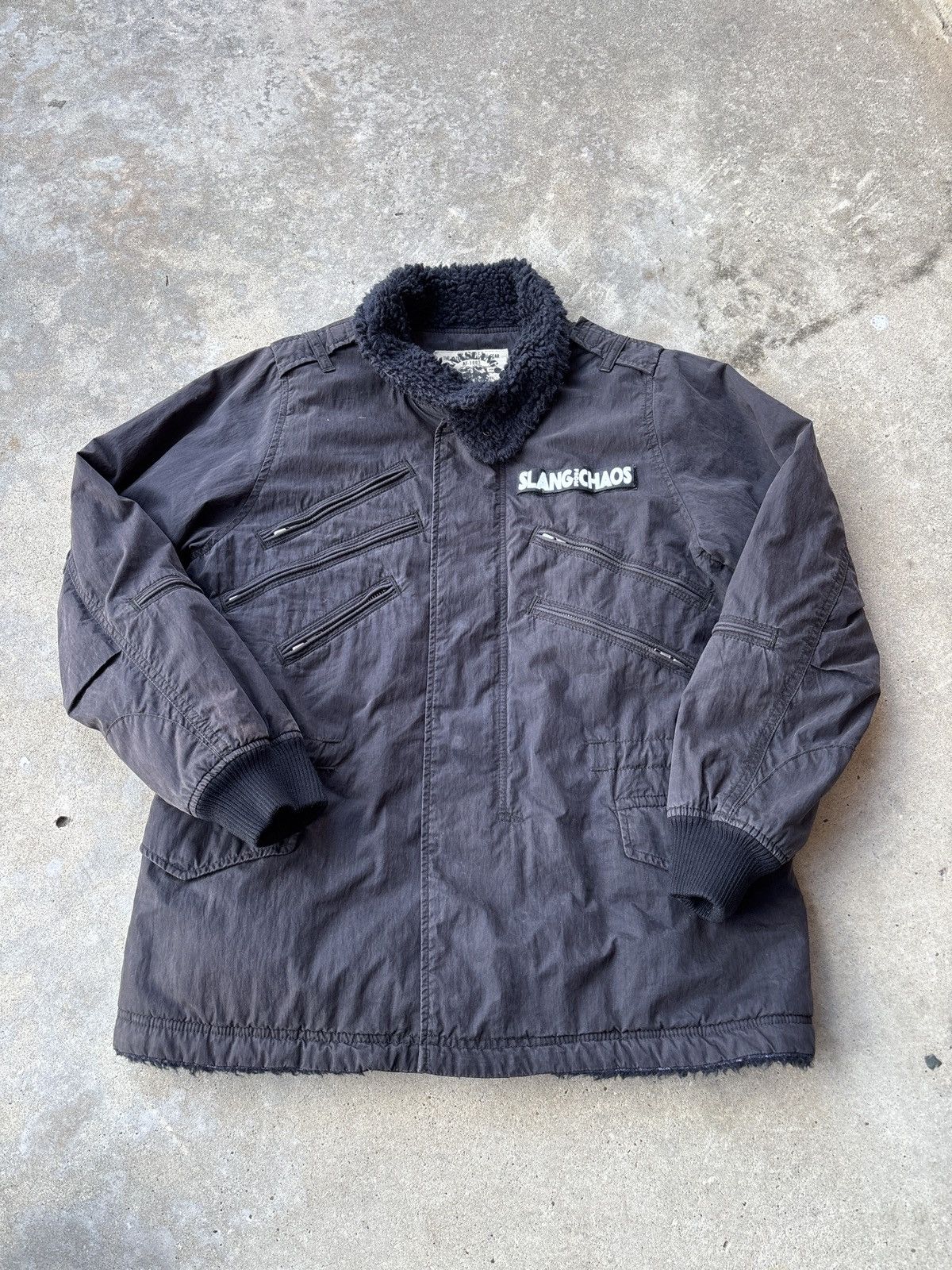 Other Vintage RNA Slang Women’s Black Fur Lined Tactical Jacket Size M / US 6-8 / IT 42-44 - 1 Thumbnail