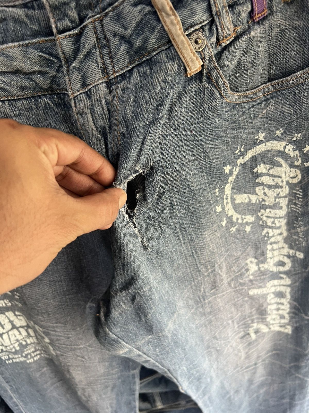 If Six Was Nine 🔥Nylaus Double Waist Hysteric Inspired Flared Denim Size US 32 / EU 48 - 10 Thumbnail