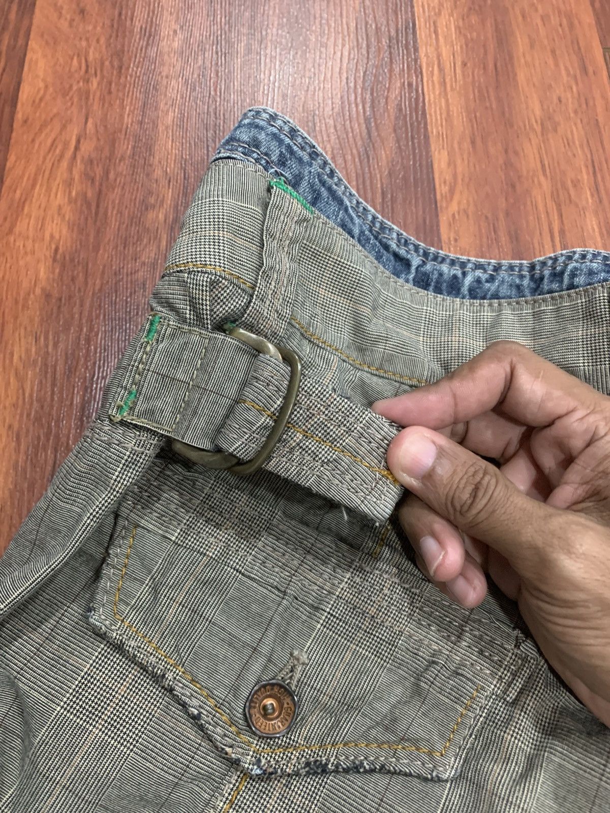 If Six Was Nine Three Dots Flared Checkered Pants Size 30" / US 8 / IT 44 - 13 Thumbnail