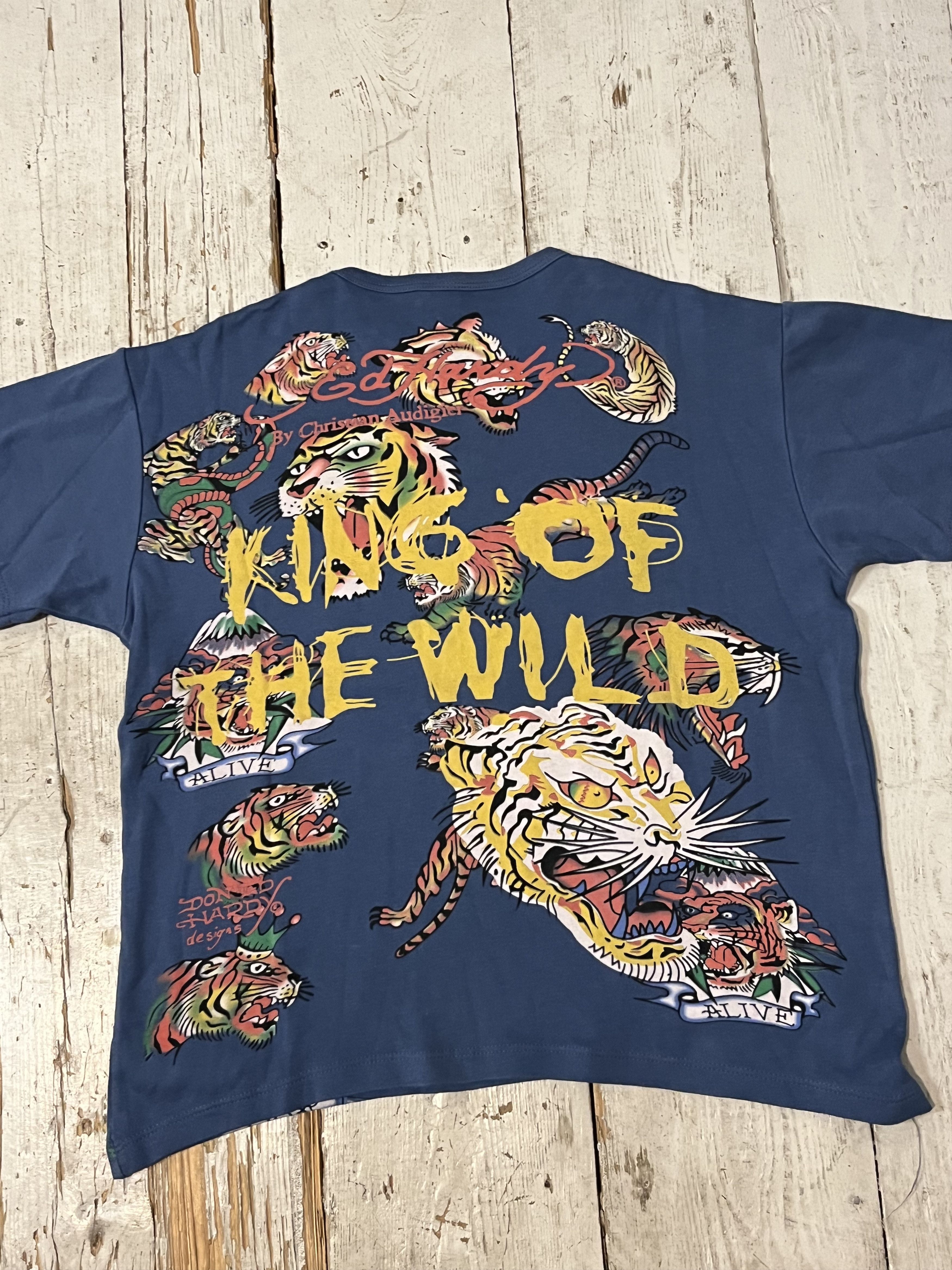 Christian Audigier × Ed Hardy × Vintage Ed hardy by Christian Audigier Skull Tiger Tattoo Guns Tee Size US M / EU 48-50 / 2 - 6 Thumbnail