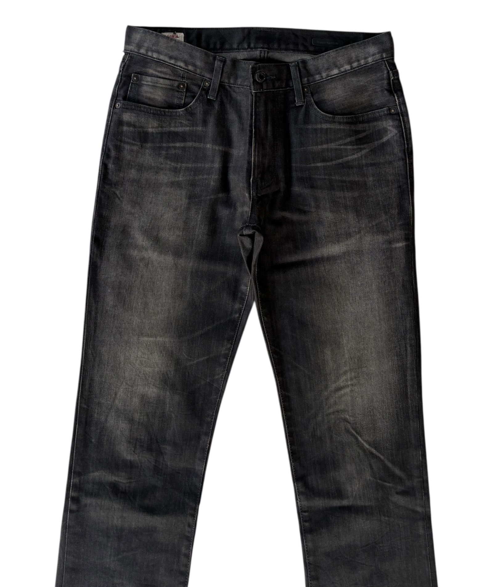 14th Addiction × If Six Was Nine × Le Grande Bleu (L.G.B.) Edwin 503 Black Waxed Made In Japan Denim Jean Size US 33 - 9 Thumbnail
