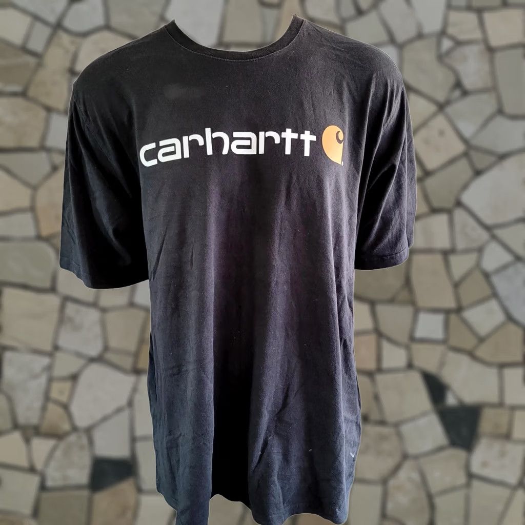 Carhartt VINTAGE Carhartt T-Shirt 2XL Black Logo Short Sleeve Men’s Charcoal Black Logo T-Shirt | Short Sleeve Cotton Tee Size US XXL / EU 58 / 5 - 1 Thumbnail
