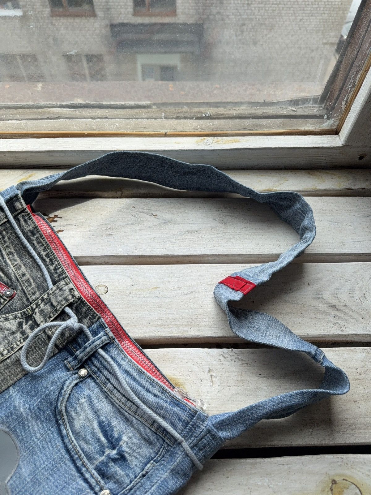 Designer × Japanese Brand × Vintage VNTG Y2K Patchwork Jean Bag Handmade Reworked Vintage RIRI Size ONE SIZE - 6 Thumbnail
