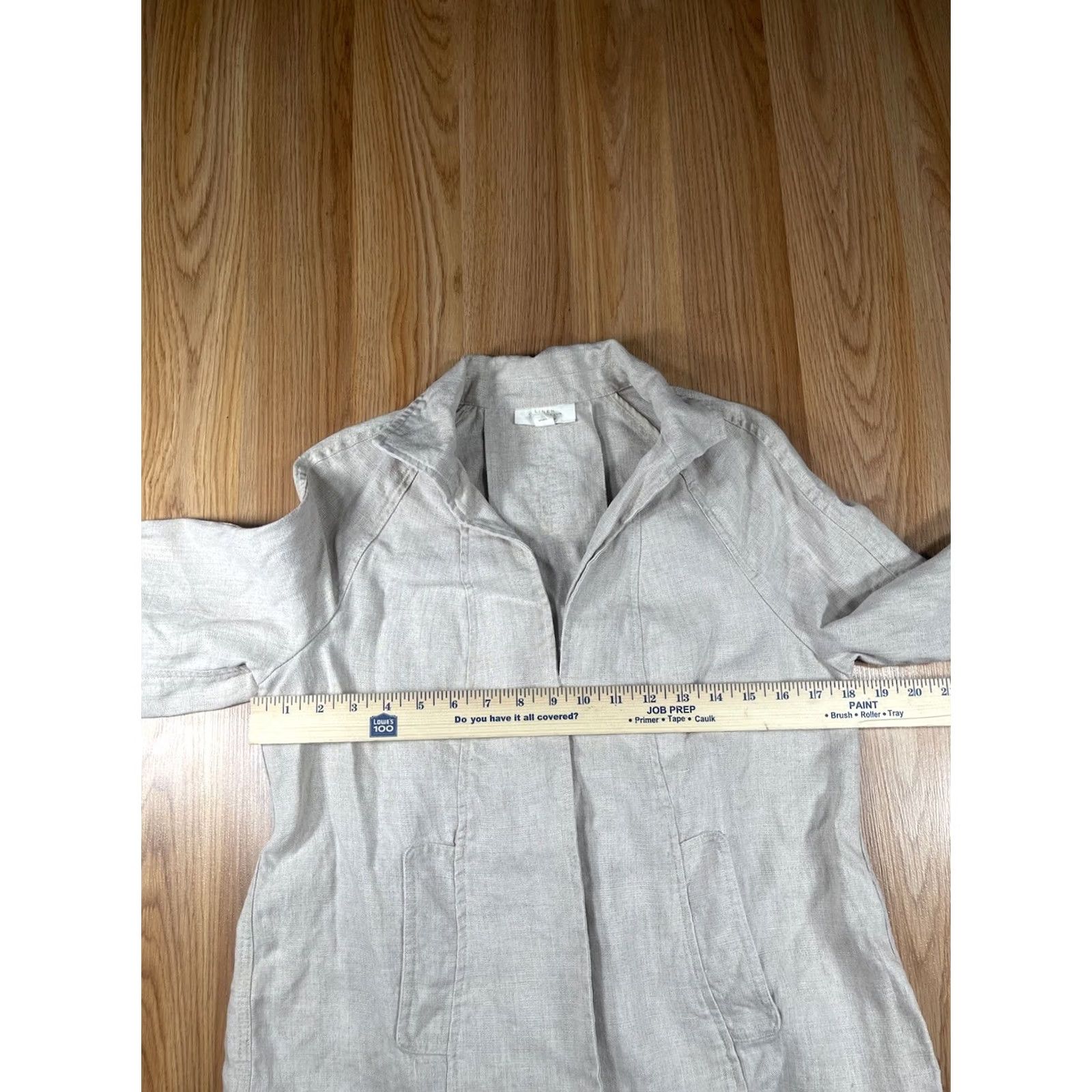 Charter Club Charter Club Luxury Blazer Woman’s XS Linen Open Pleated Back Belt Back Beach Classic Vacation Boho Beige Womens XS Linen Blazer Size XS / US 0-2 / IT 36-38 - 5 Thumbnail