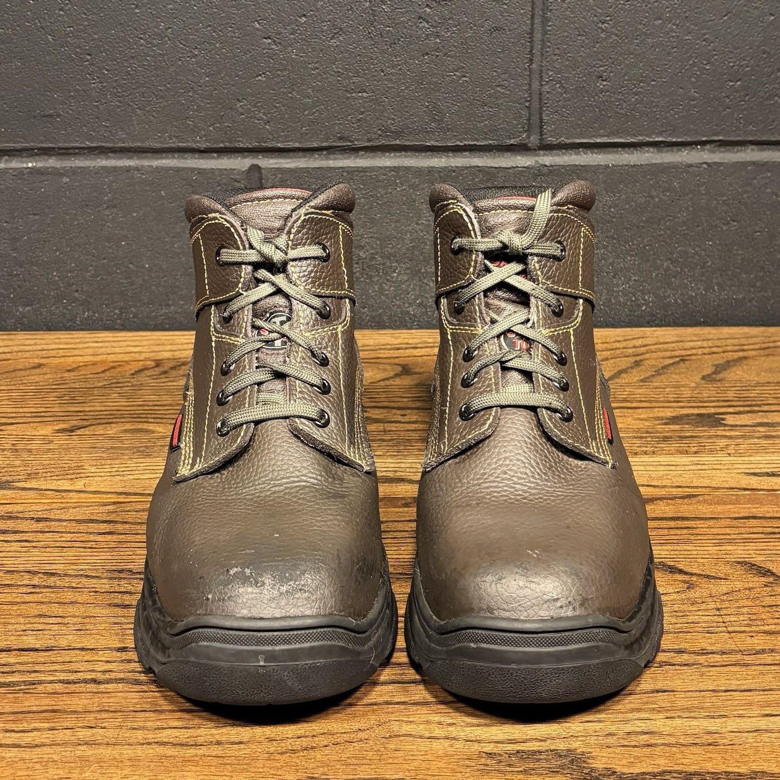 Skechers Brown Leather Puncture Resist Steel Toe Work Boots