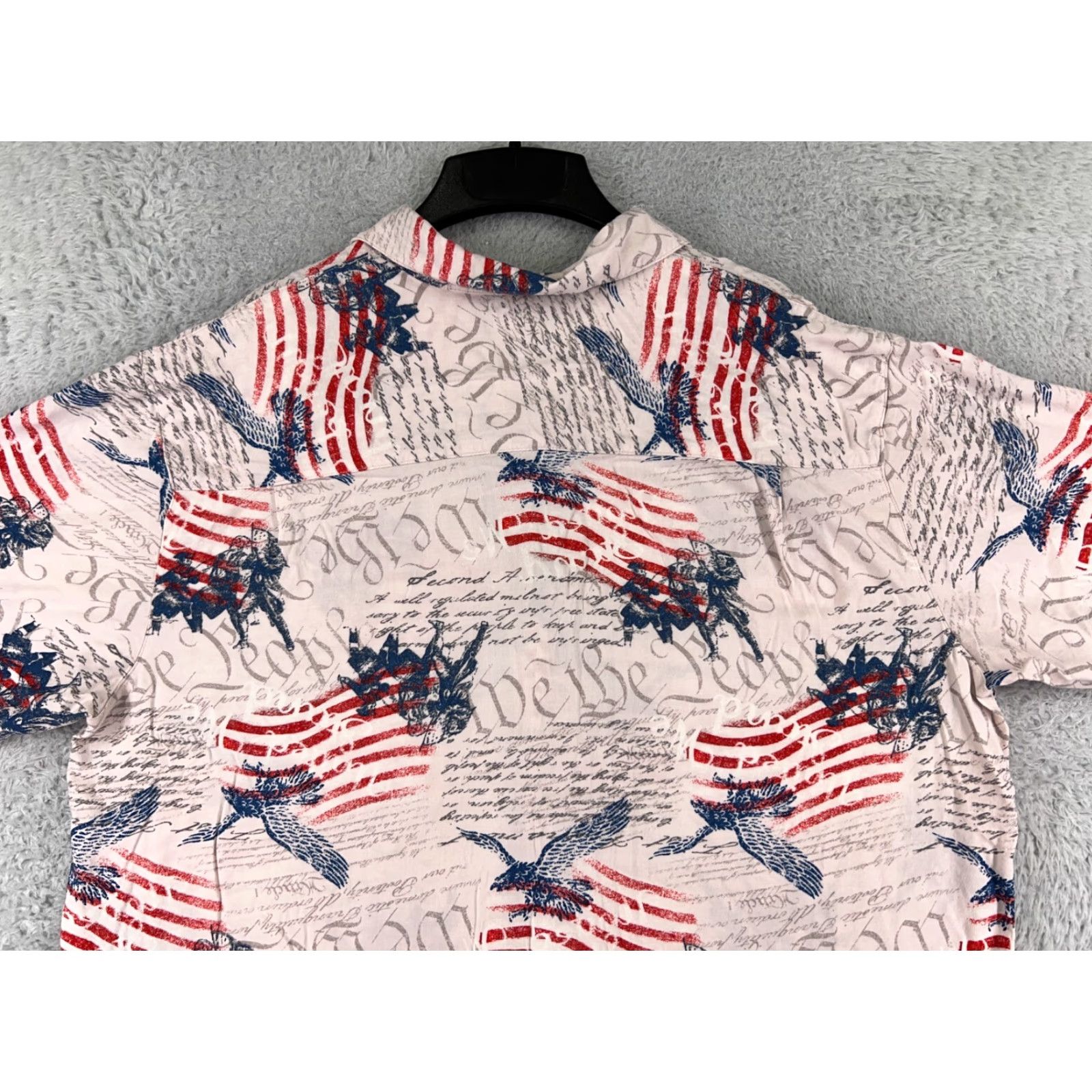 George George Button-Up Shirt Mens XL Pink Short Sleeve Casual Classic 2A 1A 44in Chest Viscose Rayon Polka Dot Button-Down Collared Geоrge Size US XL / EU 56 / 4 - 7 Thumbnail