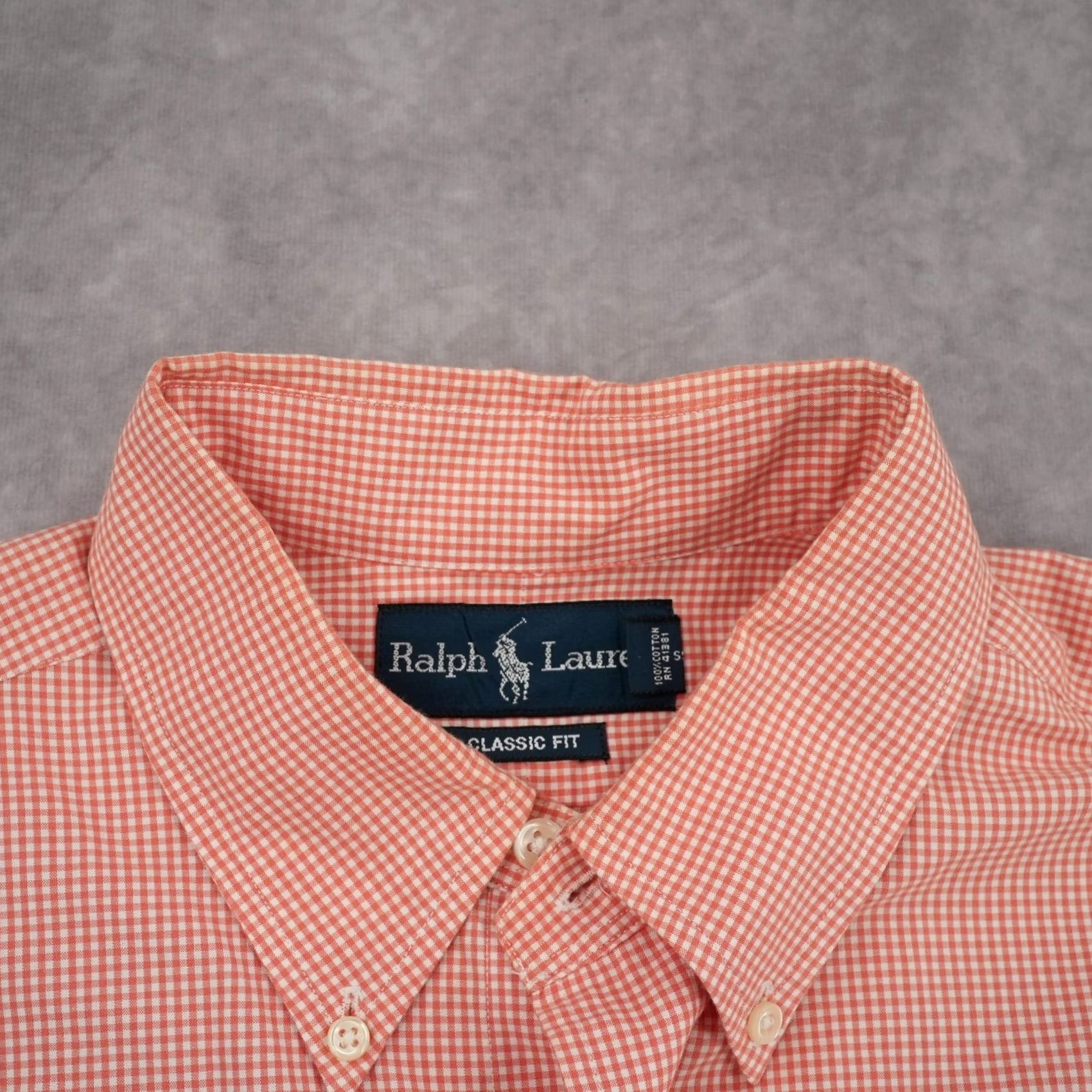 Ralph Lauren Ralph Lauren Button Down Shirt Men L Orange Gingham Classic Fit Long Sleeve Size US L / EU 52-54 / 3 - 3 Thumbnail