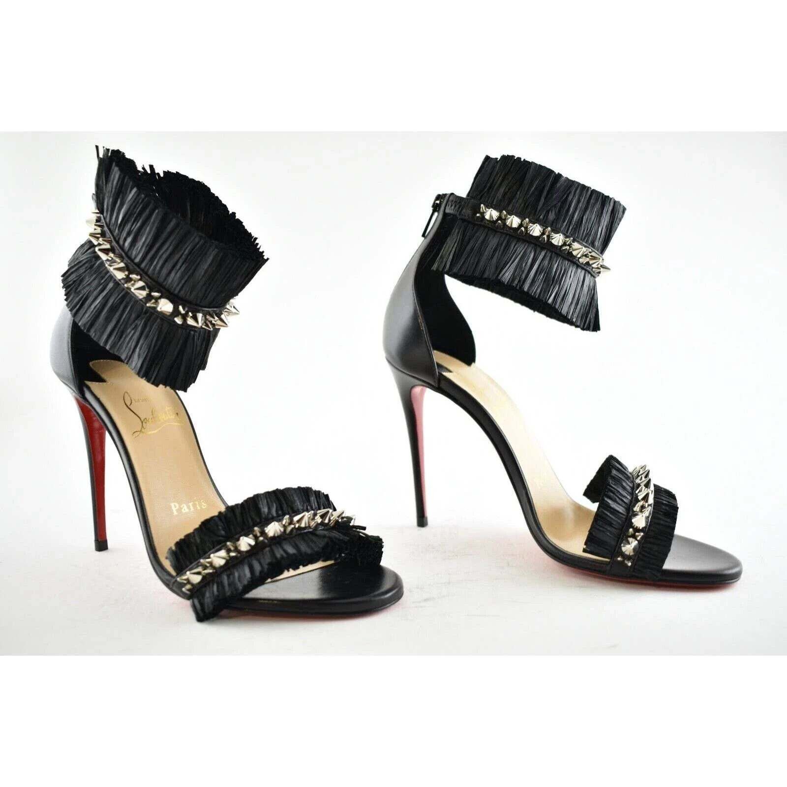 Christian Louboutin Christian Louboutin Poupedou 100 Raffia Sandal Heel Pump 35 Size US 5 / IT 35 - 4 Thumbnail