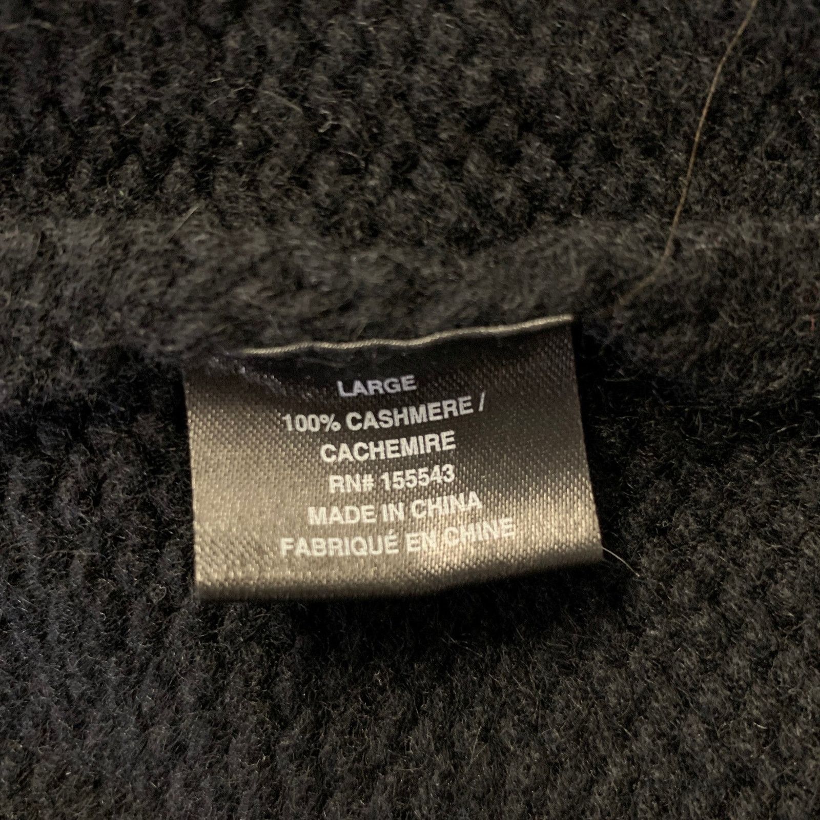 Other SABLYN Size L Black Cashmere Polyester Turtleneck Sweater Size L / US 10 / IT 46 - 6 Thumbnail