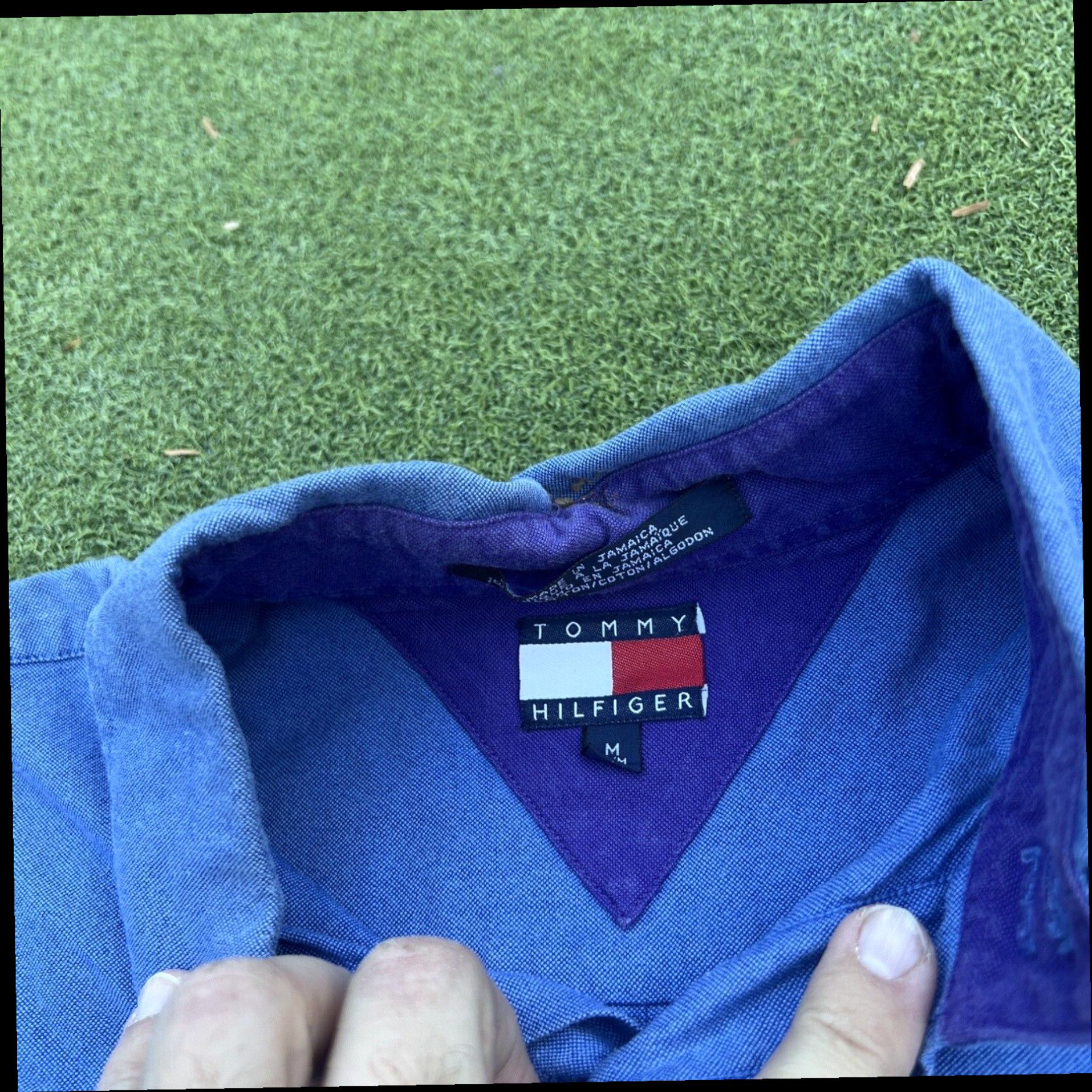Tommy Hilfiger Vintage Tommy Hilfiger Button Up Shirt Mens 90’s Medium Blue Crest Size US M / EU 48-50 / 2 - 4 Thumbnail
