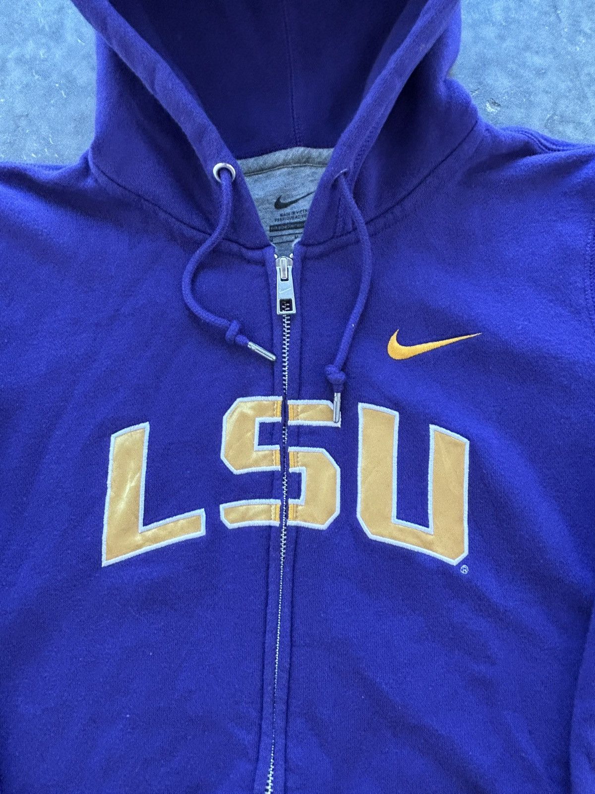 Nike Vintage Y2K Nike LSU Zip Up Hoodie Size M / US 6-8 / IT 42-44 - 2 Thumbnail
