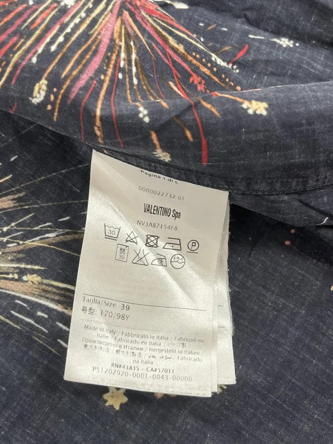 Valentino 2000s Valentino Fireworks Black Shirt Size US M / EU 48-50 / 2 - 8 Thumbnail
