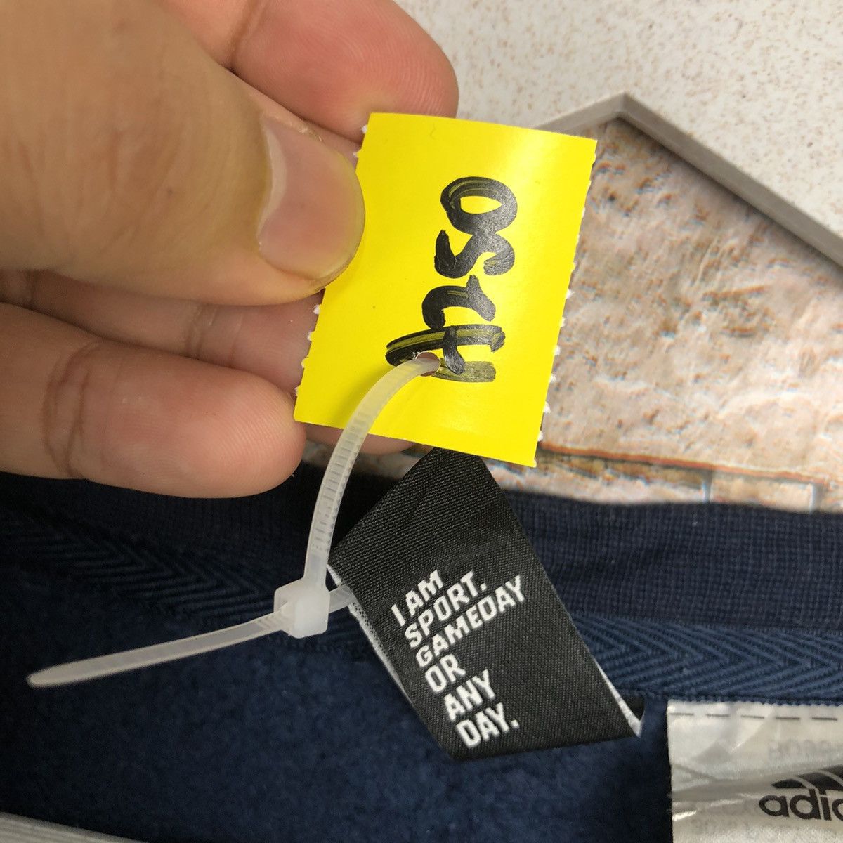 Adidas Adidas 3 stripe Dark Blue Sweatshirt #A250 Size US L / EU 52-54 / 3 - 12 Thumbnail