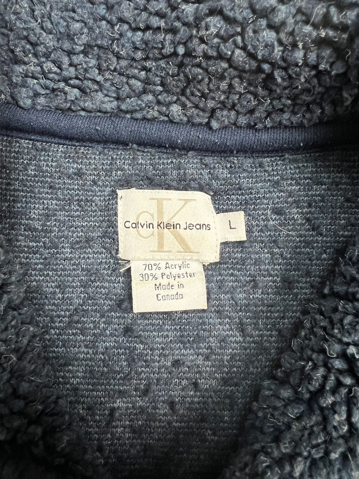 Calvin Klein Fleece Fur Jacket Calvin Klein Jeans Vintage 90’s Oversize Size L / US 10 / IT 46 - 3 Thumbnail