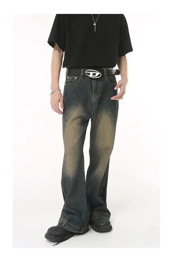 VIBE Straight retro distressed slim denim trousers Size US 32 / EU 48 - 1 Thumbnail