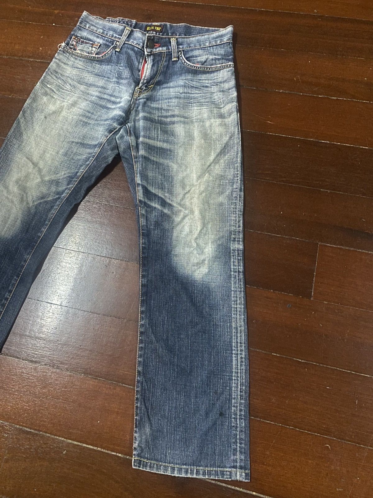 Edwin Flare Edwin blue trip Mudwash Rusty Distress Jean Size US 33 - 4 Thumbnail