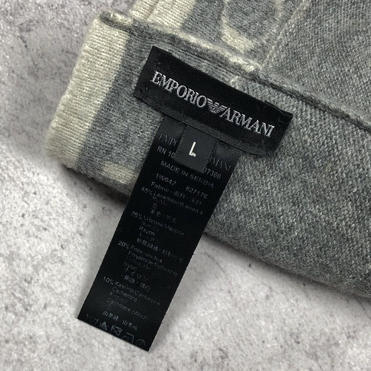 Emporio Armani Emporio Armani Cashmere Wool Rayon Nylon Beanie Hat Size ONE SIZE - 6 Thumbnail