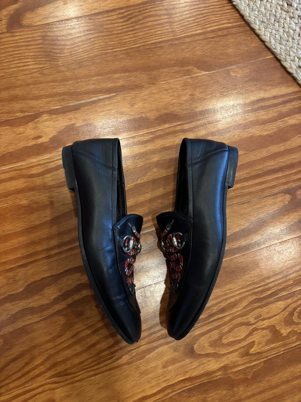 Gucci Black Snake Patch Loafers Size US 9.5 / EU 42-43 - 2 Thumbnail