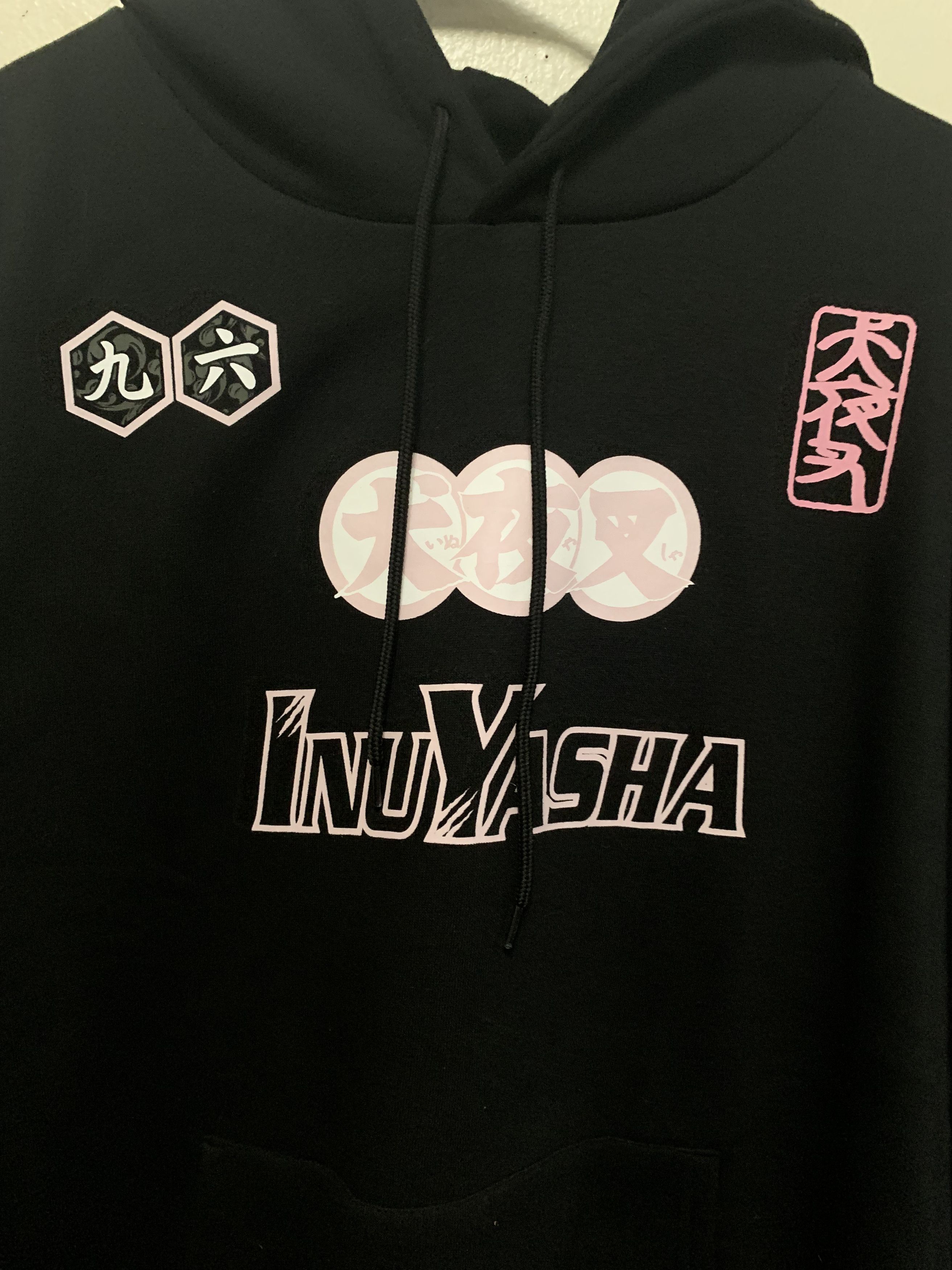 Anime INUYASHA Graphic Print Hoodie ⊛ BLACK/PINK ⊛ Brand New Size US M / EU 48-50 / 2 - 3 Thumbnail