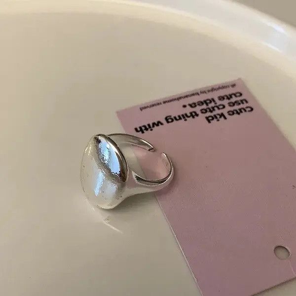 Jewelry Simple Glossy Round Cuff Finger Rings Size ONE SIZE - 1 Thumbnail