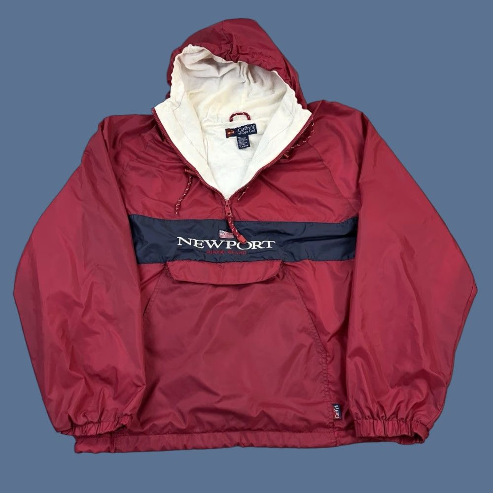 Vintage VINTAGE Woolrich Jacket Mens L Red 1/2 Zip Fleece Lined Anorak Capecod Cuffys Of 90s Outdoor Windbreaker Sized Regular Size US L / EU 52-54 / 3 - 1 Thumbnail