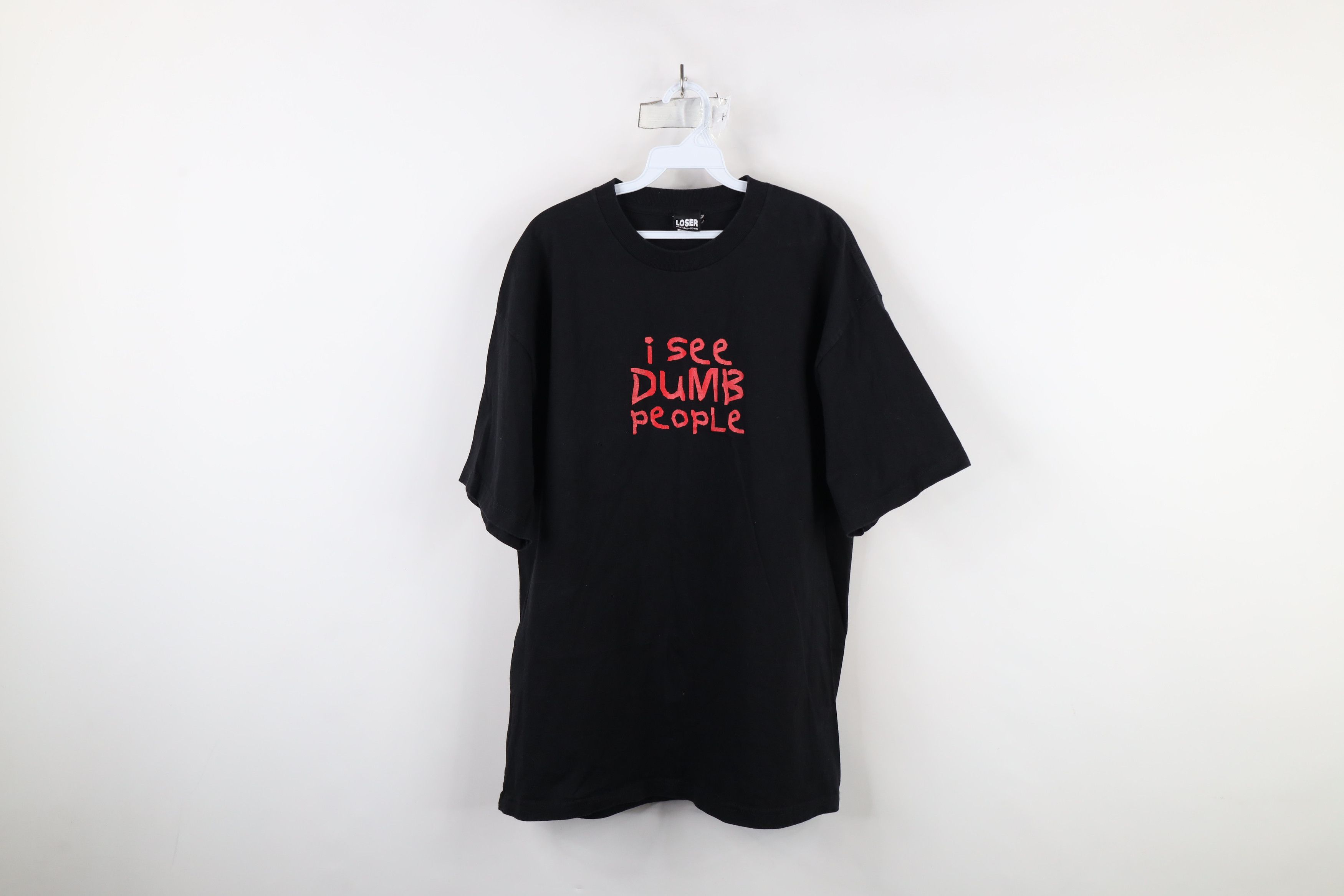 Vintage Vintage 90s Y2K Streetwear I See Dumb People T-Shirt USA Size US XL / EU 56 / 4 - 1 Thumbnail