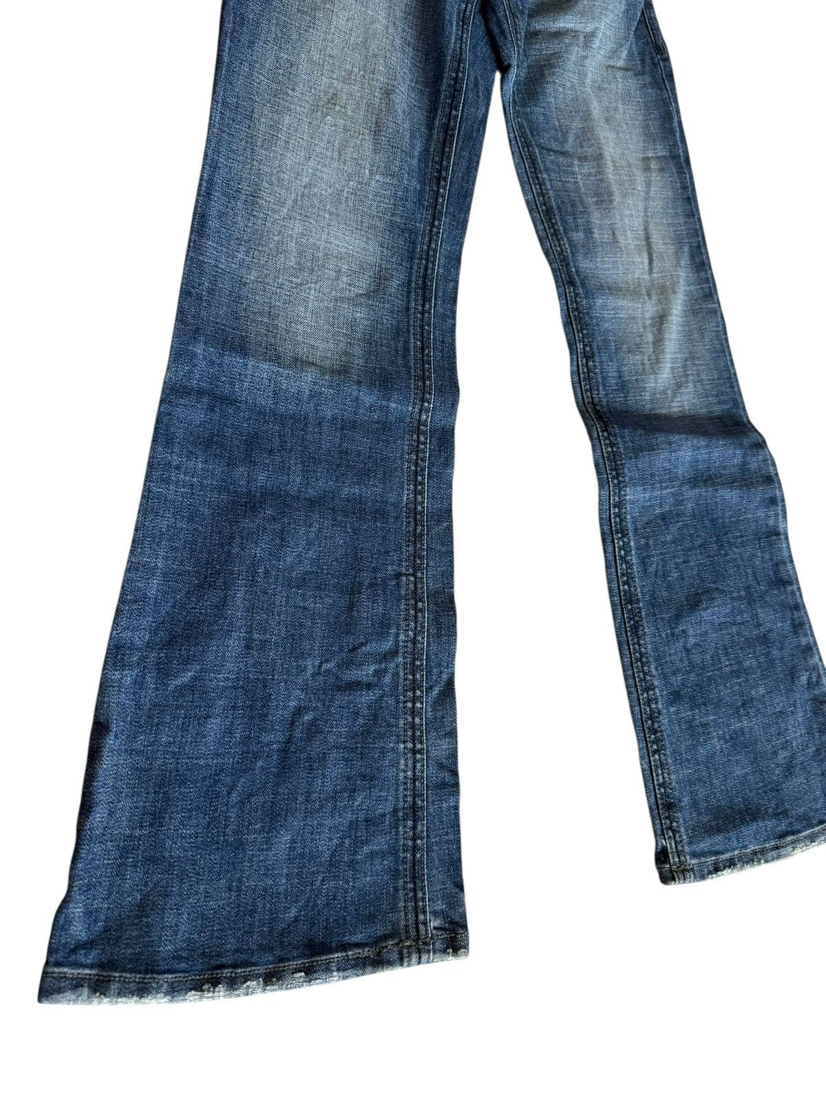 Tornado Mart Flared Jeans Plastic Boy Gly USA Made Nice Design Denim Size US 33 - 7 Thumbnail