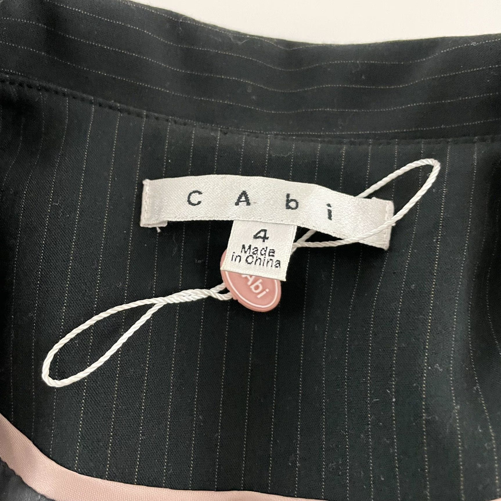 Vintage CAbi Blazer Striped Black Women's 4 Blazer XS? No, size 2. Size XS / US 0-2 / IT 36-38 - 2 Thumbnail