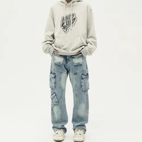 Japanese Brand × Jean Vintage washed loose micro-flared jeans Size US 32 / EU 48 - 2 Thumbnail