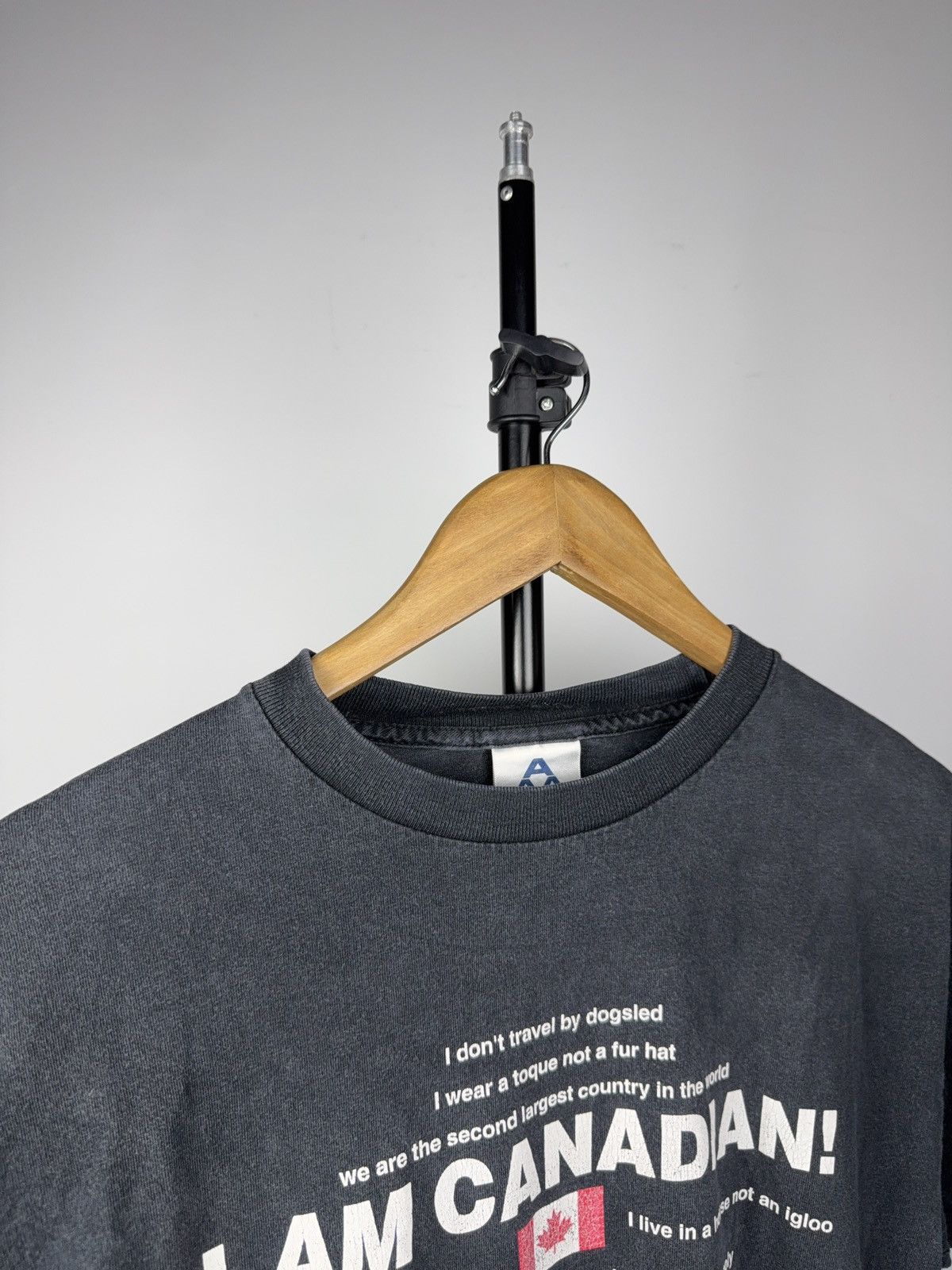 Vintage Faded 90s Funny “I Am Canadian” Vintage Humor Hockey T Shirt Size US M / EU 48-50 / 2 - 4 Thumbnail