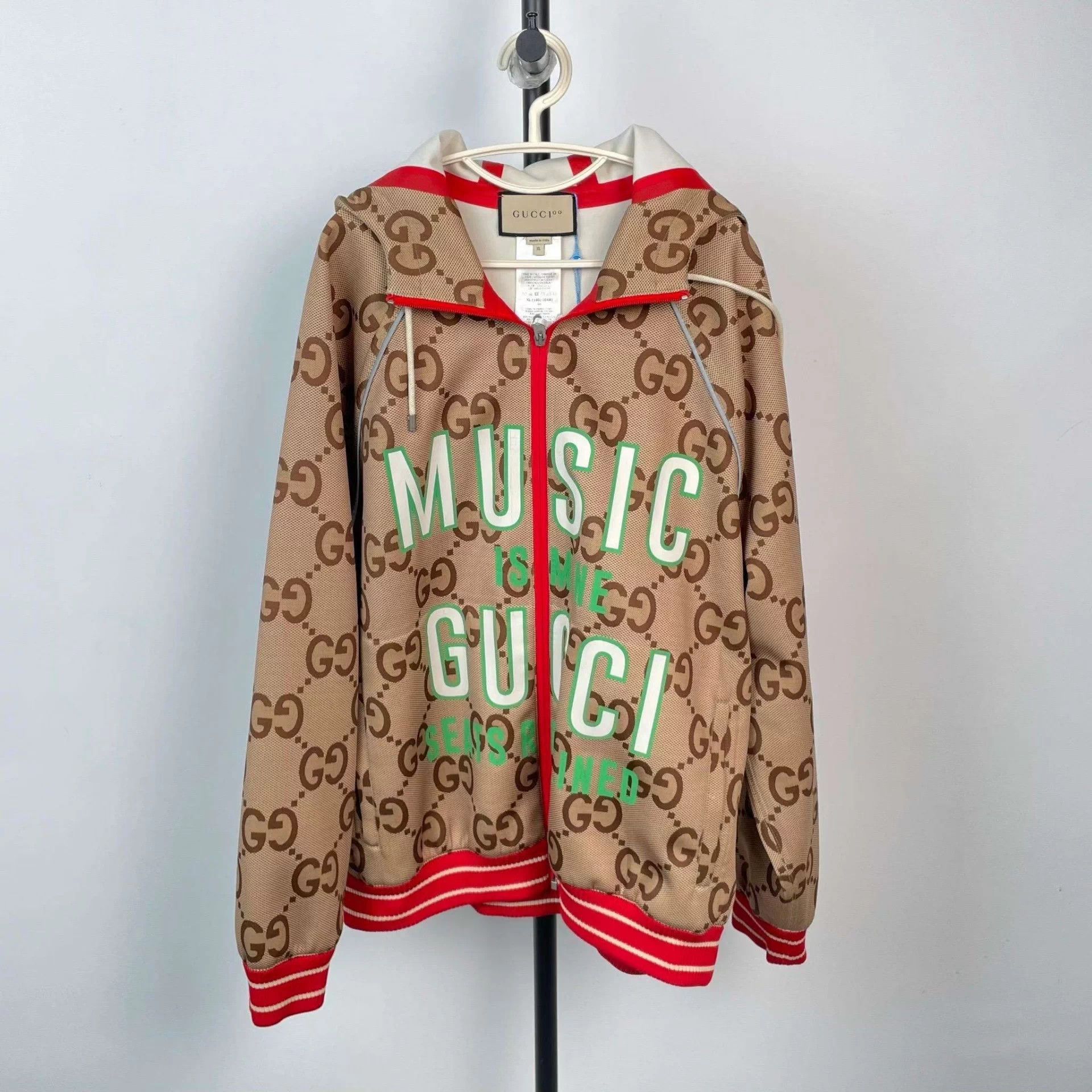 Gucci Gucci 100th Anniv Solid GG Monogram Hooded Jkt XL Size XL / US 12-14 / IT 48-50 - 1 Thumbnail