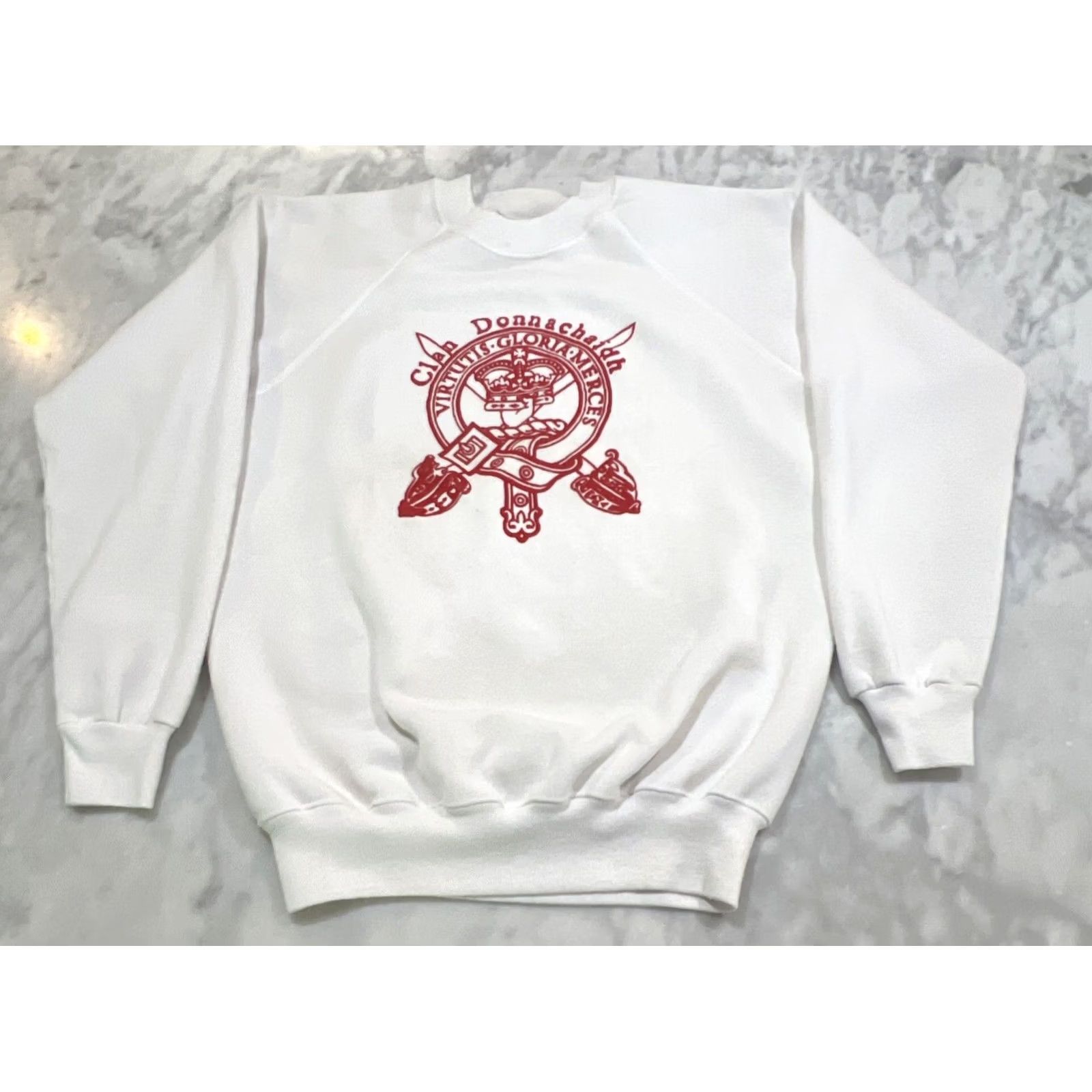 Hanes VINTAGE Hanes Clan Donnachaidh Sweatshirt Men M Virtutis Gloria Merced Stains Size US M / EU 48-50 / 2 - 3 Thumbnail