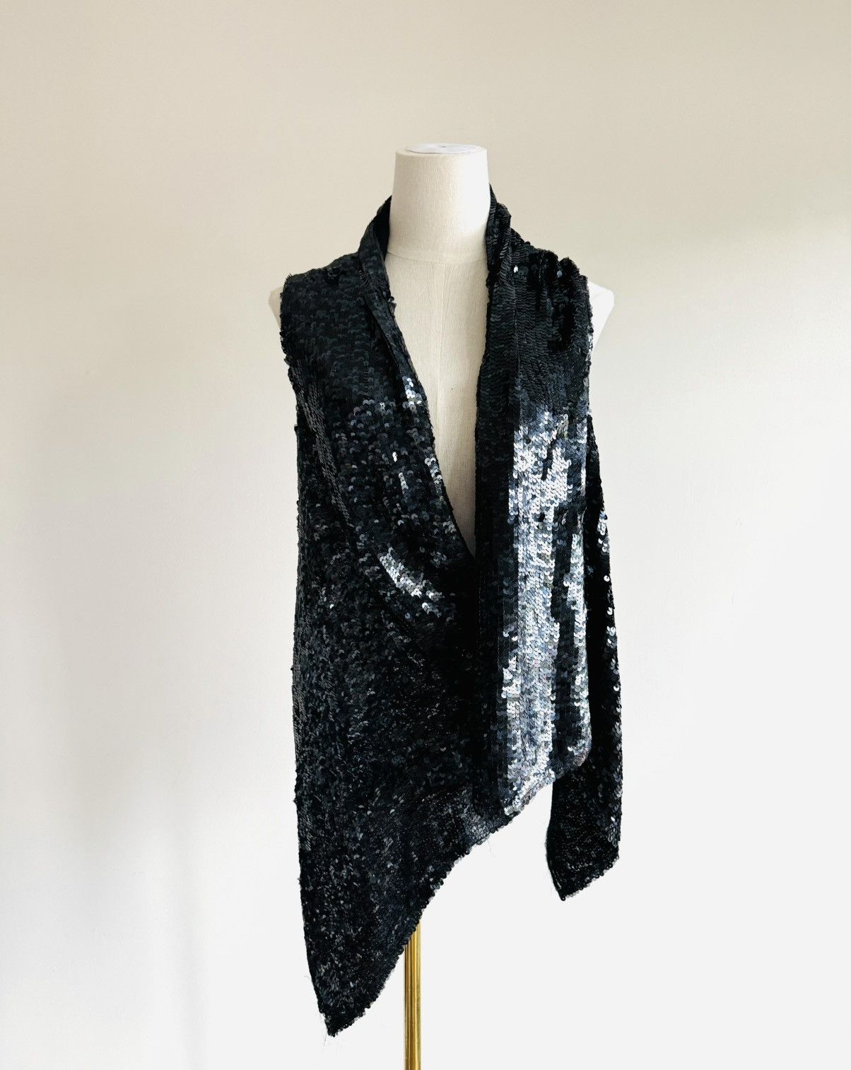 Ann Demeulemeester FW00 Vintage Ann Demeulemeester sequin draped blouse vest Size S / US 4 / IT 40 - 1 Thumbnail