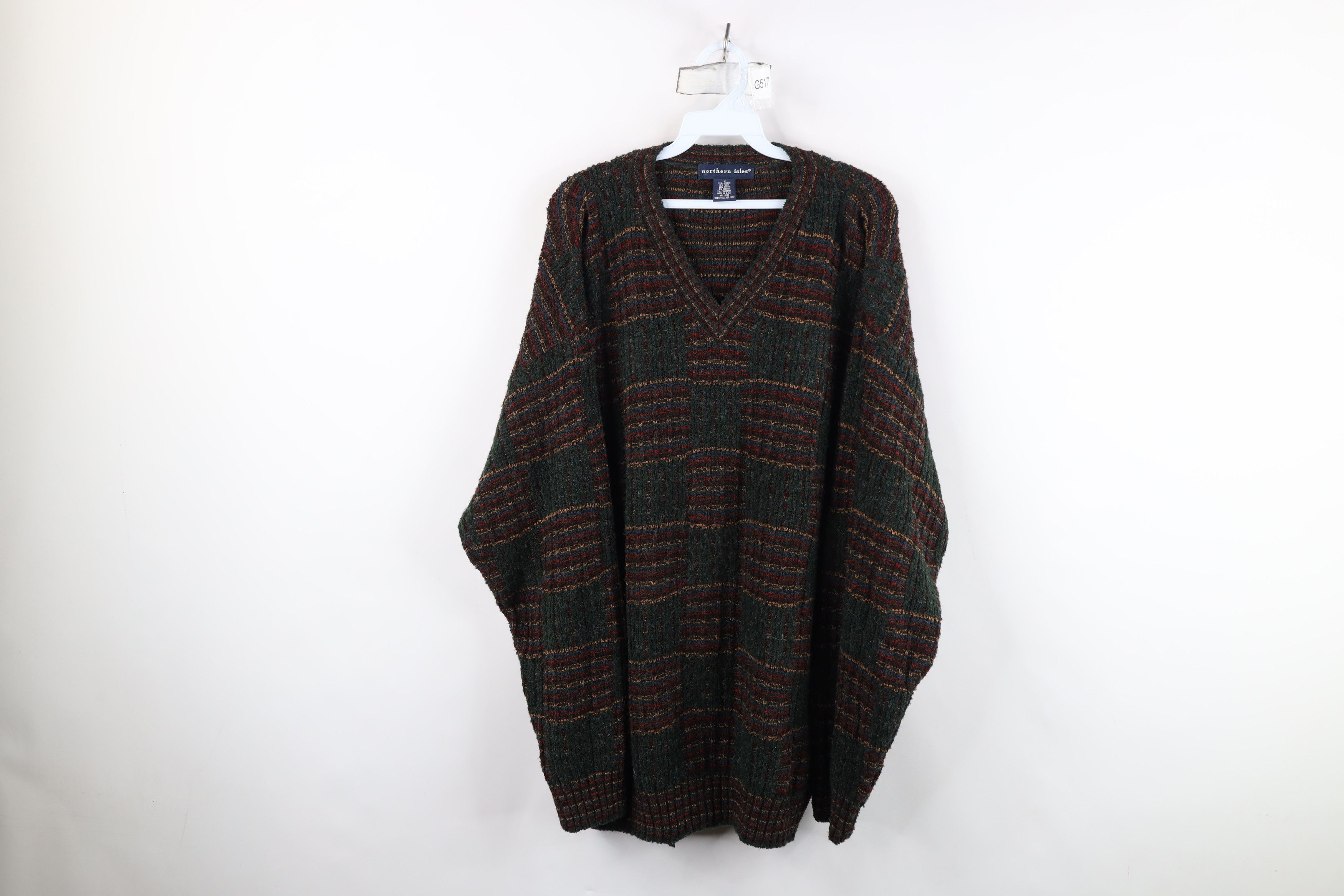 Vintage Vintage 90s Streetwear Checkered Wool Blend Knit Sweater USA Size US M / EU 48-50 / 2 - 1 Thumbnail