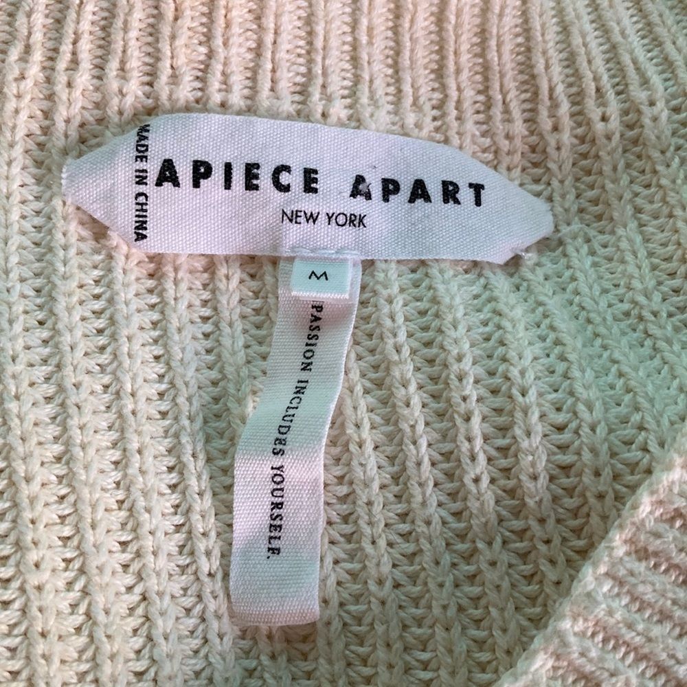 Apiece Apart Apiece Apart Ecru Knit Pullover Sweater Size M Size M / US 6-8 / IT 42-44 - 2 Thumbnail