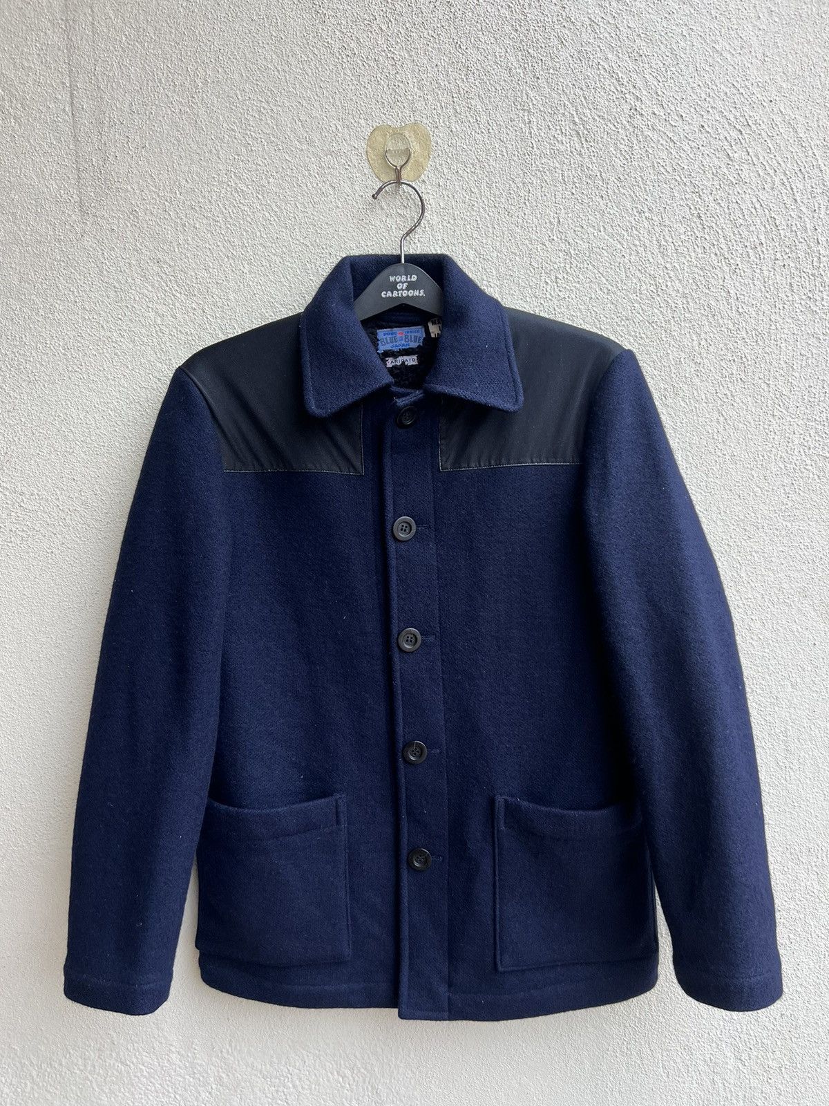 Blue Blue Japan Blue Blue Japan Arigato Waxed Shoulder Indigo Wool Jacket Size US S / EU 44-46 / 1 - 22 Thumbnail