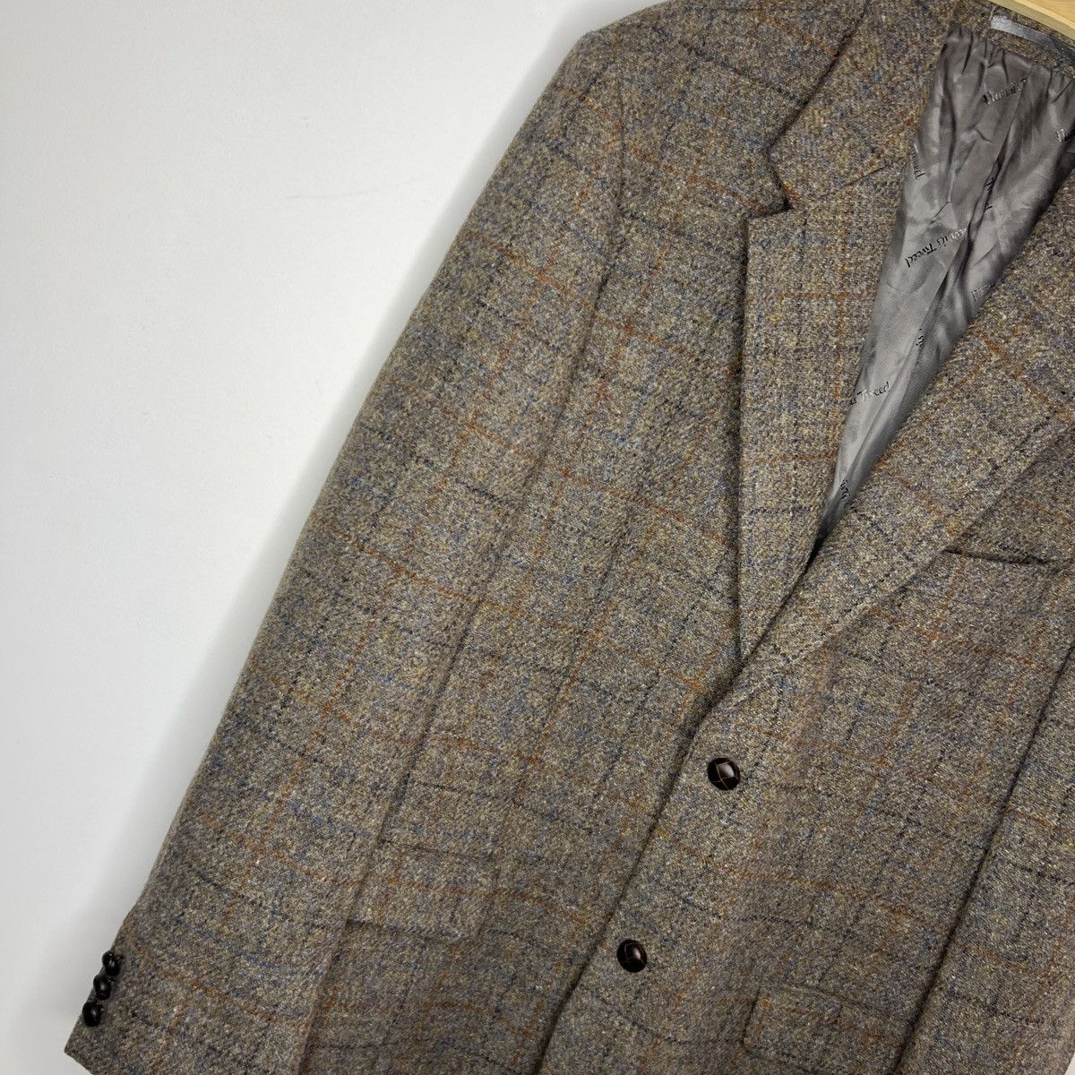 Harris Tweed Vtg Harris Tweed Grey Coat WOOL Jacket Blazer 44 R Size 44R - 3 Thumbnail