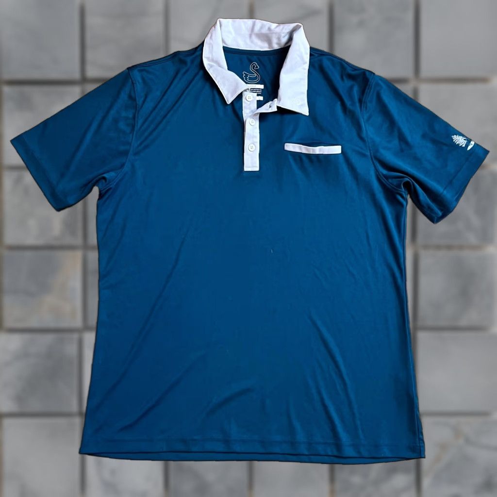 Vintage Swannies Polo Shirt Mens XL Performance Golf Teal Green Mens XL Polo Green Swannies Polo Shirt Size US XL / EU 56 / 4 - 1 Thumbnail