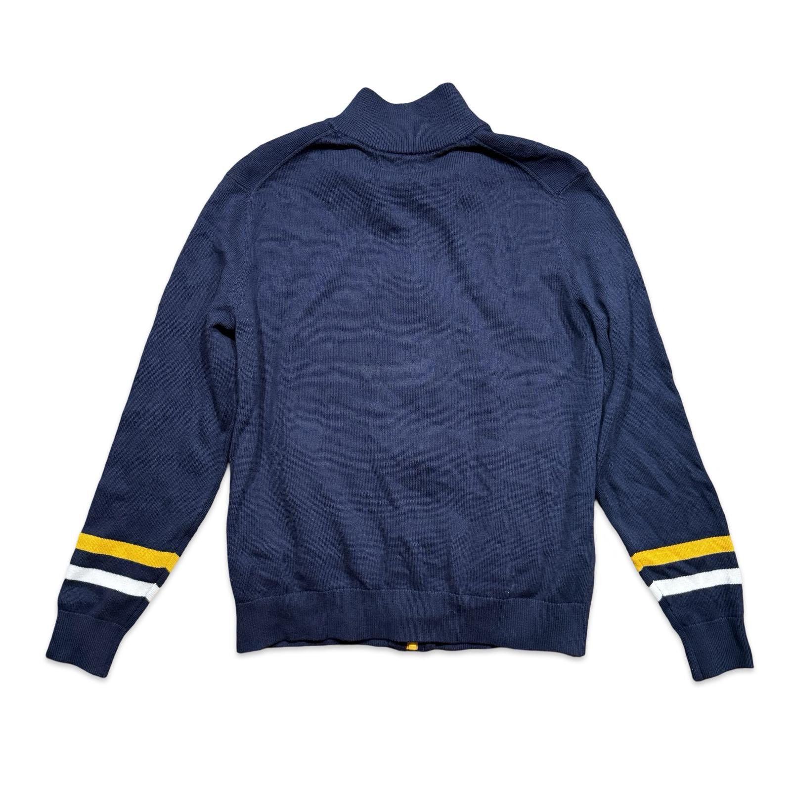 Nautica Nautica Y2K Navy Zip-Up Sweater with Yellow Accents Size US S / EU 44-46 / 1 - 4 Thumbnail