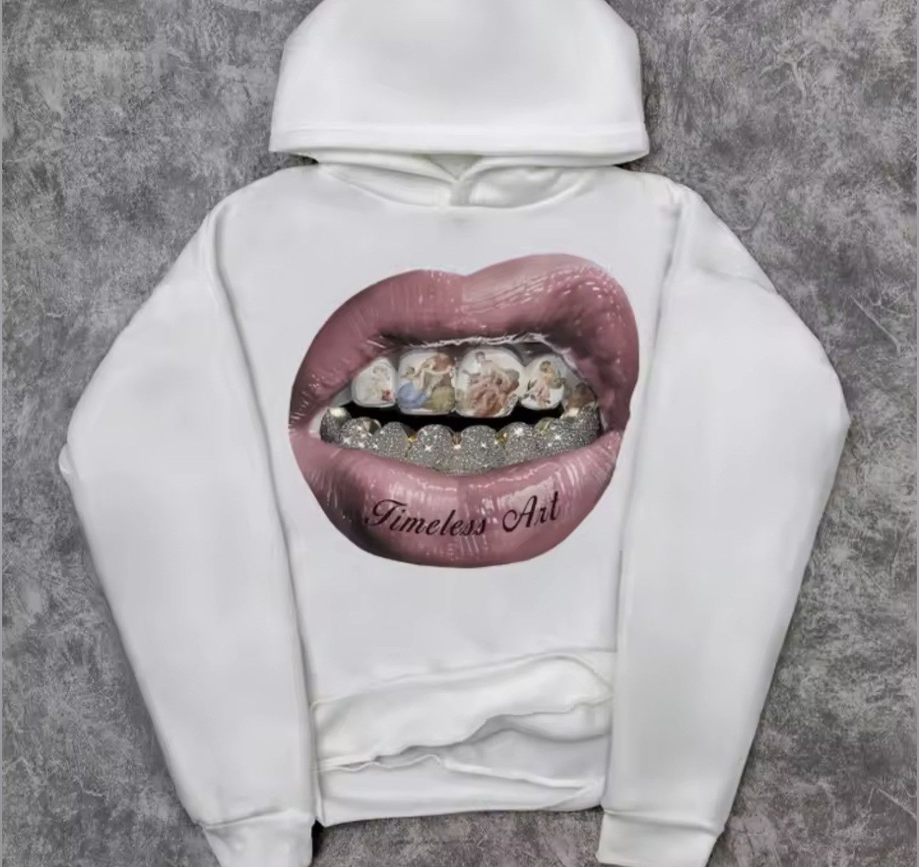 Other unisex hoodie, pink lip print hoodie retro comfortable Size M / US 6-8 / IT 42-44 - 4 Thumbnail