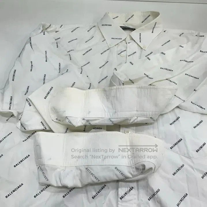 Balenciaga Balenciaga Logo Print Long Sleeve Casual Shirt. Size US M / EU 48-50 / 2 - 3 Thumbnail